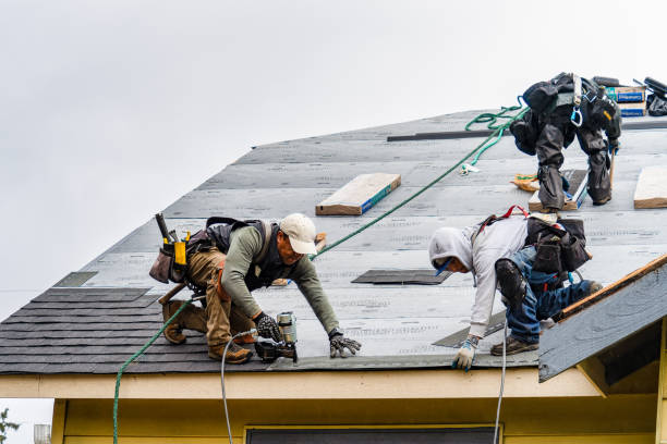 Professional Gutter Installation technician working in Imler, PA